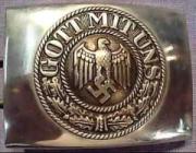 A German Army belt buckle. The inscription translates to "God is with us"