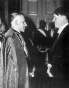 Archbishop Cesare Orsenigo warmly greeting Hitler on his birthday in April 20, 1939